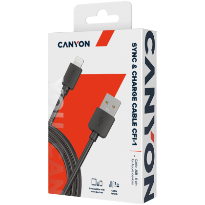 CANYON cable CFI-1 Lightning 5W 1m Black