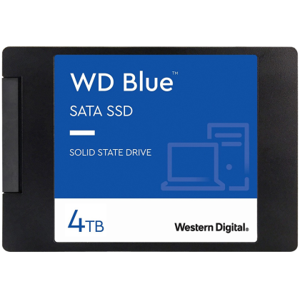 SSD WD Blue SA510 4TB SATA, 2.5'', 7mm, Read/Write: 560/520 MBps, IOPS 87K/83K, TBW: 600