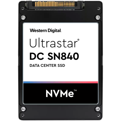 SSD Server WD Ultrastar DC SN840 NVMe 6.4TB 2.5"x15mm, 3D TLC, PCIe Gen3.1 1x4 (or 2x2), SE, Read/Write: 3470/3200 MBps, IOPS 780K/253K, TBW 35040, DWPD 3, SKU: 0TS1878