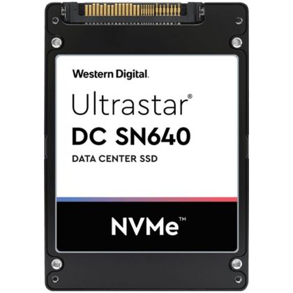 SSD Server WD Ultrastar DC SN640 NVMe 1.92TB 2.5"x15mm, 3D TLC, PCIe Gen3.1 x4, SE, Read/Write: 3280/2180 MBps, IOPS 515K/88K, TBW 2800, DWPD 0.8, SKU: OTS1961