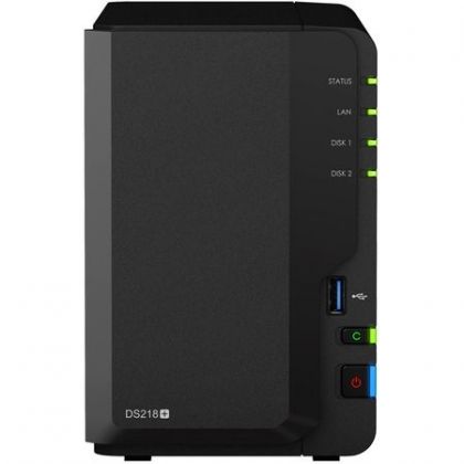 Network Attached Storage Synology DiskStation DS218+, Procesor Intel® Celeron® J3355, 2.0GHz, 2 GB DDR3, 2 bay