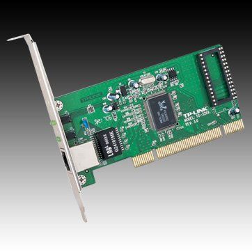TP-LINK 32-bit Gigabit PCI Network Adapter, RealTek RTL8169SC, 10/100/1000Mbps Auto-Negotiation RJ45 port, Auto MDI/MDX