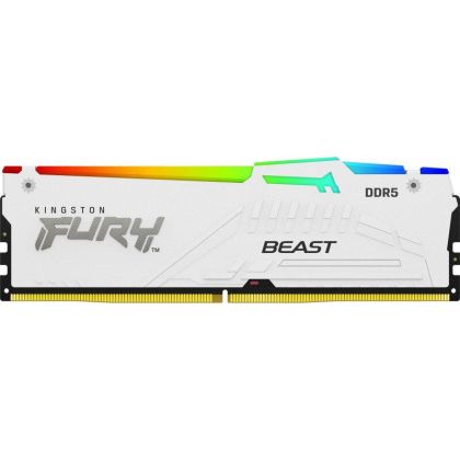Kingston DRAM 16GB 6000MT/s DDR5 CL40 DIMM FURY Beast White RGB XMP EAN: 740617333848