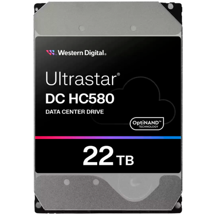 HDD Server WD Ultrastar DC HC580 22TB 512e SE, 3.5", 512MB, 7200RPM, SATA, NP3, SKU: 0F62785
