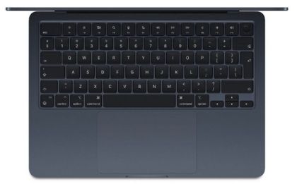 Laptop Apple MacBook Air 13", Procesor Apple M3  CPU cu 8 nuclee, GPU cu 8 nuclee, 13.6"(2560 x 1664) Retina 500nits, ram 8GB, 256GB SSD, tastatura INT, culoare Midnight, macOS Sonoma