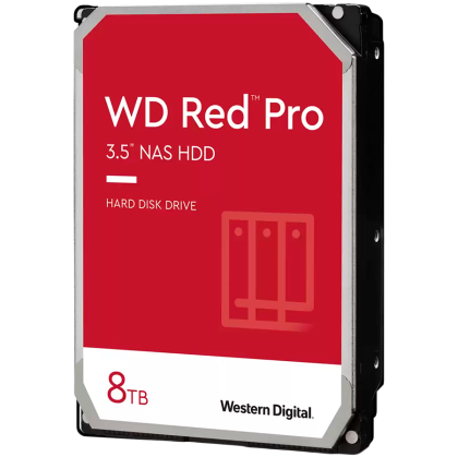 HDD NAS WD Red Pro 8TB CMR, 3.5'', 256MB, 7200 RPM, SATA, TBW: 300