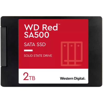 SSD NAS WD Red SA500 2TB SATA, 2.5", 7mm, Read/Write: 560/530 MBps, IOPS 95K/85K, TBW: 1300