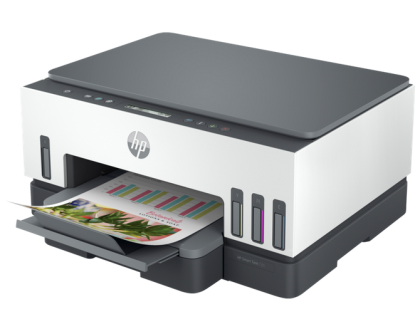 Imprimanta multifunctionala inkjet color HP Smart Tank 720 All-in-One, A4, 23ppm, printare 1200 x 1200 dpi, copi 600 x 600 dpi, duplex automat, ram 128MB, USB 2.0, retea,  WI-FI, cartus cerneala starter