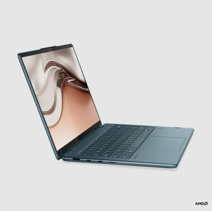Laptop Lenovo Yoga 7 14ARB7, Procesor AMD Ryzen 5 6600U up to 4.5GHz, 14" 2.2K (2240x1400)IPS touch 300nits glossy, ram 16GB soldered 6400MHz LPDDR5, 512GB SSD M.2 PCIe NVMe, AMD Radeon™ 660M Graphics, culoare Blue, Windows11 Home 
