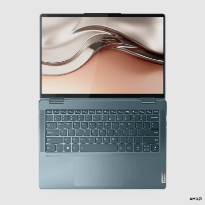Laptop Lenovo Yoga 7 14ARB7, Procesor AMD Ryzen 5 6600U up to 4.5GHz, 14" 2.2K (2240x1400)IPS touch 300nits glossy, ram 16GB soldered 6400MHz LPDDR5, 512GB SSD M.2 PCIe NVMe, AMD Radeon™ 660M Graphics, culoare Blue, Windows11 Home 
