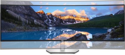 Monitor LED Dell curbat U4924DW, 49" DQHD (5120x1440), IPS, 350nits, 5ms, 60Hz, Curved, culoare Black-Silver