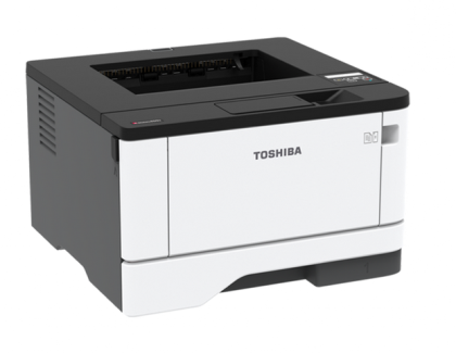 Pachet promo cu imprimanta  laser monocrom A4, Toshiba e-studio 409p si toner Toshiba e-Studio, culoare black pentru 23.000 de pagini.