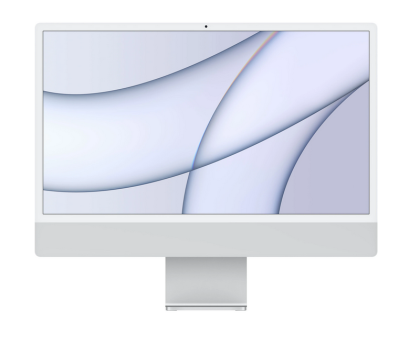PC all in one Apple iMac 24 inch, Procesor Apple M1 CPU cu 8 nuclee, GPU cu 7 nuclee, Neural Engine 16 nuclee, 24" 4.5K (4480x2520) 500niti, ram 8GB, 256GB SSD, tastatura INT, culoare silver, macOS Ventura