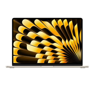 Laptop Apple MacBook Air 15.3", Procesor Apple M2  CPU cu 8 nuclee, GPU cu 10 nuclee, 15.3"(2880 x 1864) Retina 500nits, ram 8GB, 256GB SSD, INT, culoare Starlight, macOS Ventura