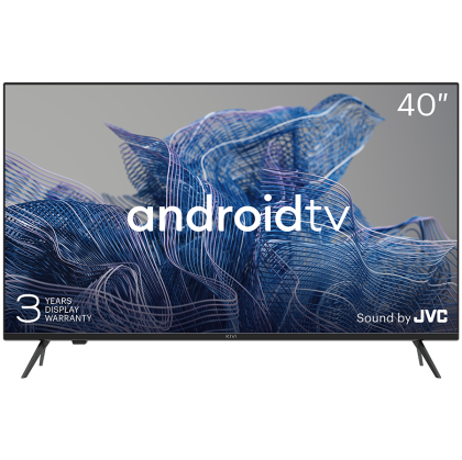 40', FHD, Google Android TV, Black, 1920x1080, 60 Hz, Sound by JVC, 2x8W, 41 kWh/1000h , BT5, HDMI ports 3, 24 months