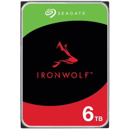 HDD NAS SEAGATE IronWolf 6TB CMR, 3.5'', 256MB, 5400RPM, RV Sensors, SATA, Rescue Data Recovery Services 3 ani, TBW: 180-EOL->ST6000VN006
