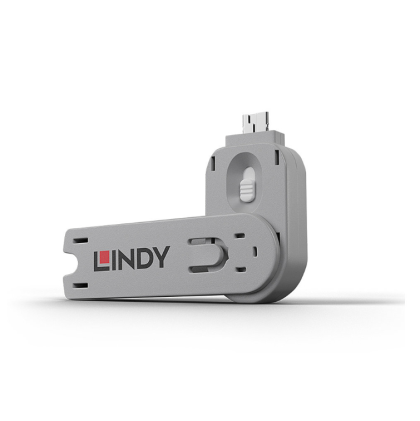 Lindy USB Type A Port Blocker Key, alb