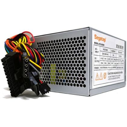 Segotep ATX-500W 500W PSU, ventilator silentios de 80mm cu control termic automat, 2x SATA, 2x Molex, 1x Floppy, SCP/OCP/OVP, Passive PFC, bulk+cablu de curent