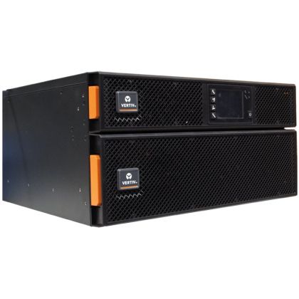 Vertiv online UPS rack-tower, 6000 VA / 6000 W, input Hardwire, output Hardwire, 2x (C19), 6x (C13), warranty 2 years, internal battery 16x 9Ah 12V