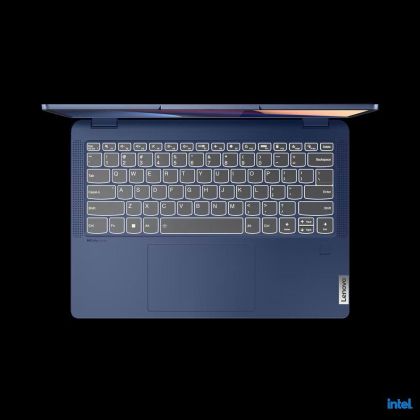 Laptop Lenovo IdeaPad Flex 5 14IRU8, Procesor 13th Generation Intel Core i5 1335U up to 4.6GHz, 14" WUXGA(1920x1200)OLED 400nits glossy, touch, ram 16GB soldered 4266MHz LPDDR4x, 512GB SSD M.2 PCIe NVMe, Intel Iris Xe Graphics, culoare Blue,Windows11 Home