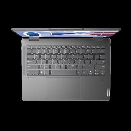 Laptop Lenovo Yoga 7 14ARP8, Procesor AMD Ryzen 7 7735U up to 4.75GHz, 14" 2.8K (2880x1800) OLED 400nits glossy, touch, ram 16GB soldered 6400MHz LPDDR5, 1TB SSD M.2 PCIe NVMe, AMD Radeon™ 680M Graphics, culoare Grey, Windows11 Home