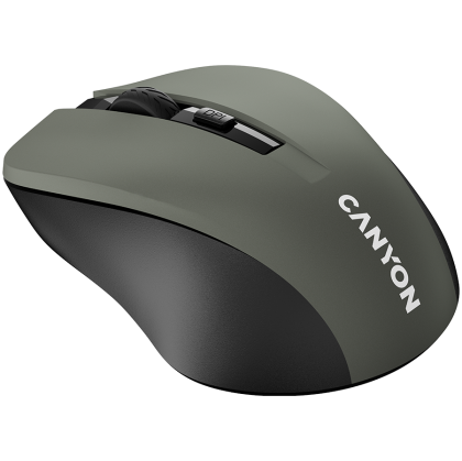 CANYON MW-1 2.4GHz wireless optical mouse with 4 buttons, DPI 800/1200/1600, Gray, 103.5*69.5*35mm, 0.06kg