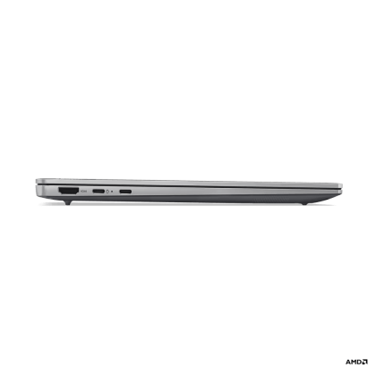 Laptop Lenovo Yoga Slim 6 14APU8, Procesor AMD Ryzen 7 7840U up to 5.1GHz, 14" WUGA (1920 x 1200) OLED glossy 400nits, ram 16GB soldered 6400MHz LPDDR5, 512GB SSD M.2 PCIe NVMe, AMD Radeon™ 780M Graphics, culoare Grey, DOS