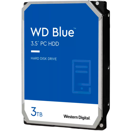 HDD Desktop WD Blue 3TB CMR, 3.5'', 256MB, 5400 RPM, SATA
