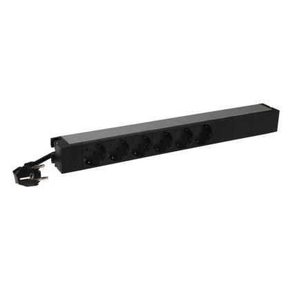 Legrand - 19" PDU LCS3 - 1 U - 6 x 2P+E - German standard.3 m power supply cord with 16 A 2P+E German plug.6 outlets.Quick fixing (no screws) on 19'' fixing centers. Can also be installed vertically by reverting the brackets (no screws).