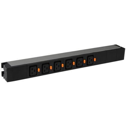 Legrand PDU 19'' 6 outlets German standard and single pole Micro Circuit Breaker, 3m power supply cord with 16A