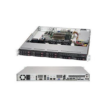 Supermicro chassis 1U Chassis for motherboard support size: (12" x 10") (ATX 12" x 10"), 8 x 2.5" hot-swap SAS/SATA drive bay