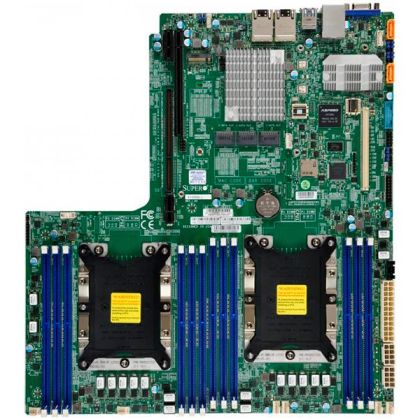 Supermicro Motherboard MBD-X11DDW-L 2xLGA 3647, Intel C621, 12xDDR4, 2x1GbE LAN, 14xSATA3 (6Gbps) RAID 0,1,5,10, 6xUSB 3.0, 1xVGA, WIO, Ret.