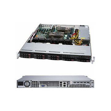 Supermicro server barebone SYS-1029P-MT, 1U, Dual Socket P (LGA 3647), 8 DIMM slots,  8 Hot-swap 2.5" SATA3 drive bays, 2 1GbE LAN ports via Marvell 88E1512, 1 PCI-E 3.0 x8 (FHHL) slot, 600W PSU