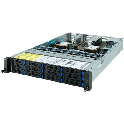 Gigabyte Rack Server R281-3C1, 2nd Gen. Intel Xeon and Intel Xeon Scalable, 24 x DIMMs, Supports Intel Optane DC, Dual 1Gb/s LAN ports (Intel I350-AM2), 12 x 3.5" and 2 x 2.5" SATAIII hot-swap, Onboard 12Gb/s SAS expander, 8 x PCIe, Dual 1200W