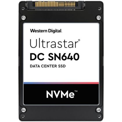 SSD Server WD Ultrastar DC SN640 NVMe 3.84TB 2.5"x15mm, 3D TLC, PCIe Gen3.1 x4, ISE, Read/Write: 3330/2040 MBps, IOPS 511K/82K, TBW 5610, DWPD 0.8, SKU: OTS1929