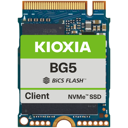 SSD KIOXIA BG5 512GB PCIe Gen4 x4 (64GT/s) NVMe 1.4, 112 layers BiCS Flash TLC, M.2 2230-S2 Single-sided, Read/Write: 3500/2700 MBps, IOPS 400K/430K