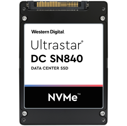 SSD Server WD Ultrastar DC SN840 NVMe 1.6TB 2.5"x15mm, 3D TLC, PCIe Gen3.1 1x4 (or 2x2), ISE, Read/Write: 3470/2300 MBps, IOPS 736K/224K, TBW 8760, DWPD 3, SKU: 0TS2045