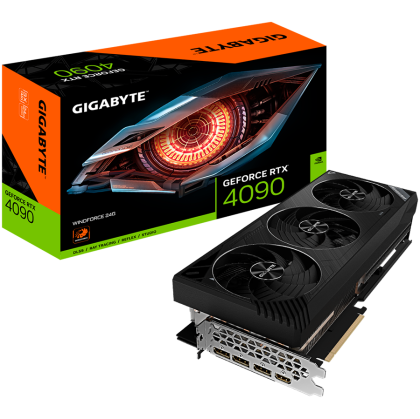 GIGABYTE Video Card NVIDIA GeForce RTX 4090 WINDFORCE 3X 24G GDDR6X 24GB/384bit, PCI-E 4.0 x16, 1xHDMI, 3xDP, 1x16pin power, Retail