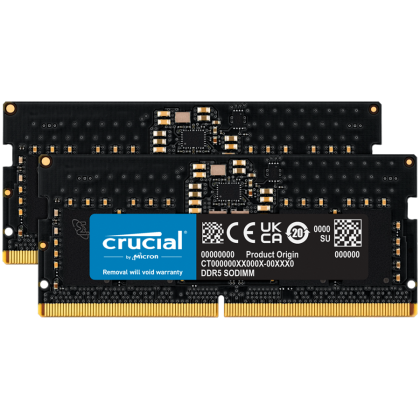 Crucial 32GB Kit (2x16GB) DDR5-4800 SODIMM CL40 (16Gbit), EAN: 649528906557