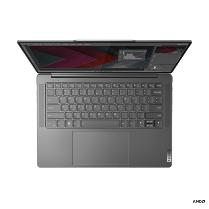 Laptop Lenovo Yoga Pro 7 14APH8,  Procesor AMD Ryzen 7 7840HS up to 5.1GHz, 14.5" 3K(3072x1920) IPS 400nits anti-glare, ram 16GB soldered 6400MHz LPDDR5x, 1TB SSD M.2 PCIe NVMe, NVIDIA GeForce RTX 4050 6GB GDDR6, culoare Grey, DOS