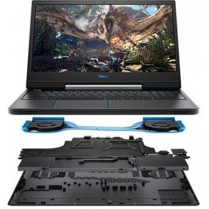 Laptop Dell Inspiron 5590 G5, Procesor 9th Generation Intel Core i5-9300H up to 4.10GHz, 15.6" (1920x1080) IPS anti-glare, ram 8GB (2x4GB) 2666MHz DDR4, 512GB SSD M.2 PCIe NVMe, NVidia GeForce GTX 1650 4GB GDDR5, culoare Black, Ubuntu