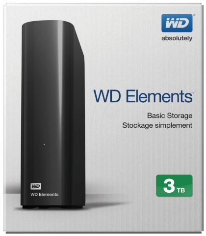EHDD 3TB WD 3.5" ELEMENTS BLACK