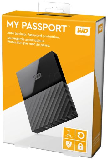 EHDD 1TB WD 2.5 MY PASSPORT BLACK