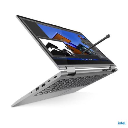 Laptop Lenovo ThinkBook 14s Yoga G3 IRU,Procesor 13th Generation Intel Core i7 1355U up to 5.0GHz,14"FHD(1920x1080)IPS 300nits anti-glare touch,ram 16GB(8GB soldered+8GB)3200MHz DDR4,512GB SSD M.2 PCIe NVMe,Intel Iris Xe Graphics,culoare Grey,Windosw11Pro
