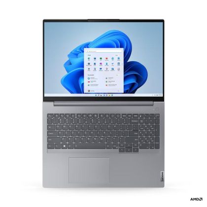 Laptop Lenovo ThinkBook 16 G6 ABP, procesor AMD Ryzen 7 7730U up to 4.5GHz, 16" WUXGA (1920x1200) IPS 300nits anti-glare, ram 16GB(1x16GB)3200MHz DDR4, 512GB SSD M.2 PCIe NVMe, AMD Radeon™ Graphics, culoare Grey, DOS