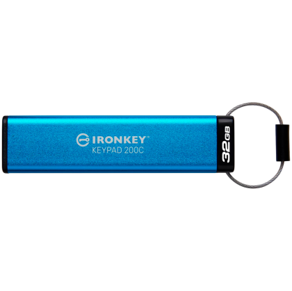 Kingston 32GB USB-C IronKey Keypad 200C, FIPS 140-3 Lvl 3 (Pending) AES-256, EAN: 740617336634