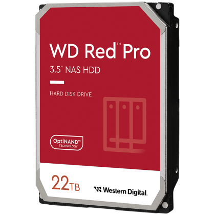 HDD NAS WD Red Pro 22TB CMR, 3.5'', 512MB, 7200 RPM, SATA, TBW: 300