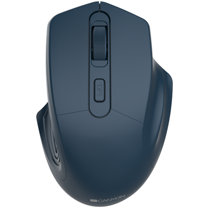 CANYON MW-15, 2.4GHz Wireless Optical Mouse with 4 buttons, DPI 800/1200/1600, Dark Blue, 115*77*38mm, 0.064kg