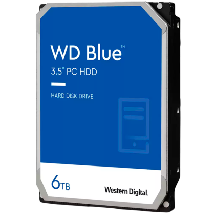 HDD Desktop WD Blue 6TB SMR, 3.5'', 256MB, 5400 RPM, SATA