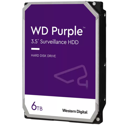 HDD Video Surveillance WD Purple 6TB CMR, 3.5'', 256MB, SATA, TBW: 180